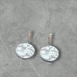 Elegant Silver CZ Dangle Earrings